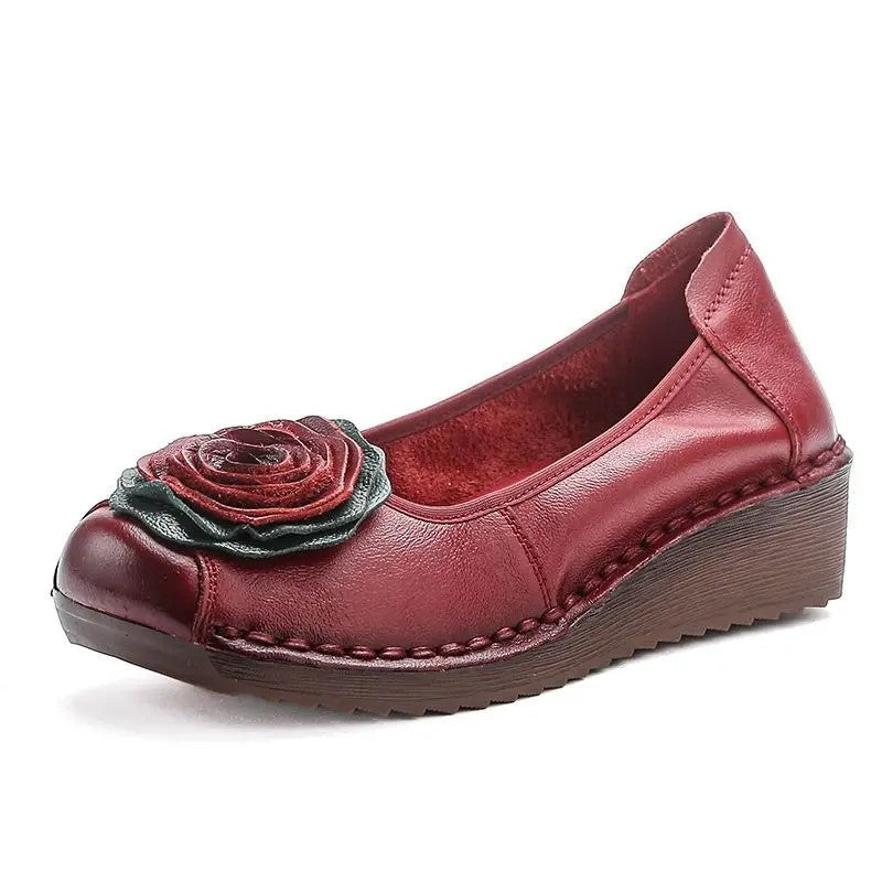 Women's Floral Appliqué Slip-On Comfort Loafers