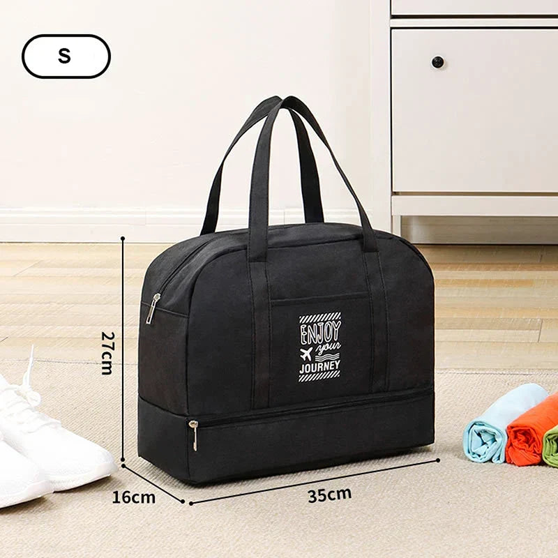 Women's Foldable Travel Bag - Large Weekend Bag - Carry-On Luggage for Travel, Daily Use and Sports
