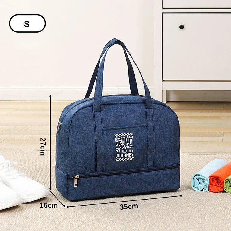 Women's Foldable Travel Bag - Large Weekend Bag - Carry-On Luggage for Travel, Daily Use and Sports