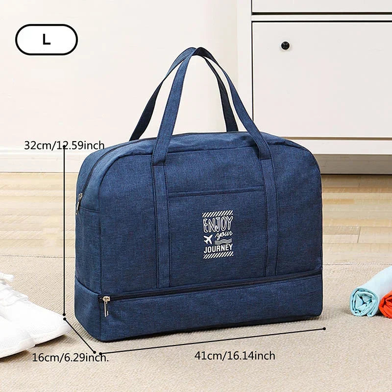 Women's Foldable Travel Bag - Large Weekend Bag - Carry-On Luggage for Travel, Daily Use and Sports