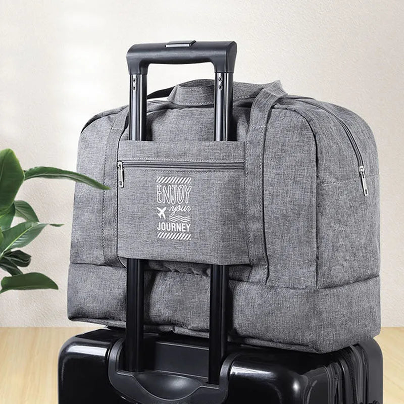 Women's Foldable Travel Bag - Large Weekend Bag - Carry-On Luggage for Travel, Daily Use and Sports