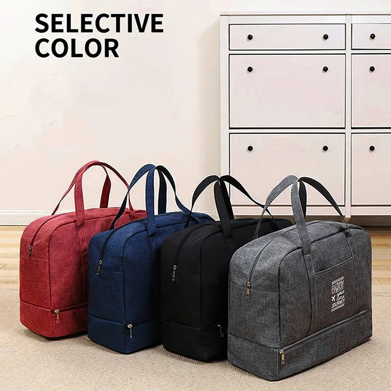 Women's Foldable Travel Bag - Large Weekend Bag - Carry-On Luggage for Travel, Daily Use and Sports