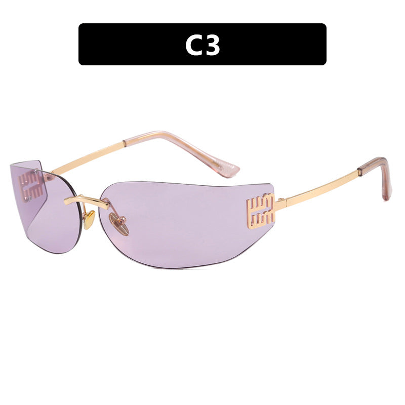 Women's Futuristic Designer Sunglasses with Unique Frame and UV Protection