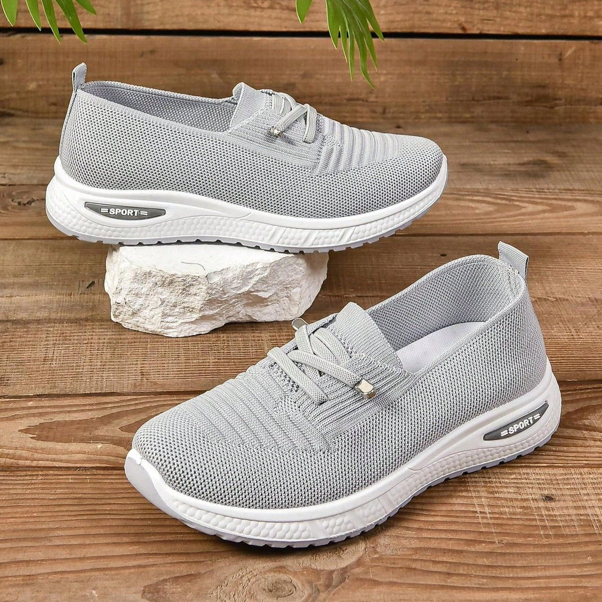 Women's Gray Orthopedic Comfort Sneakers