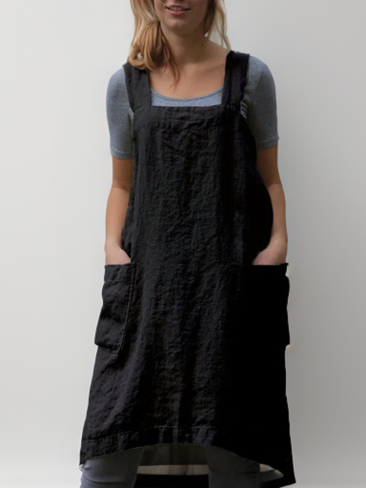 Women's Heathered Cross-Back Bib Apron
