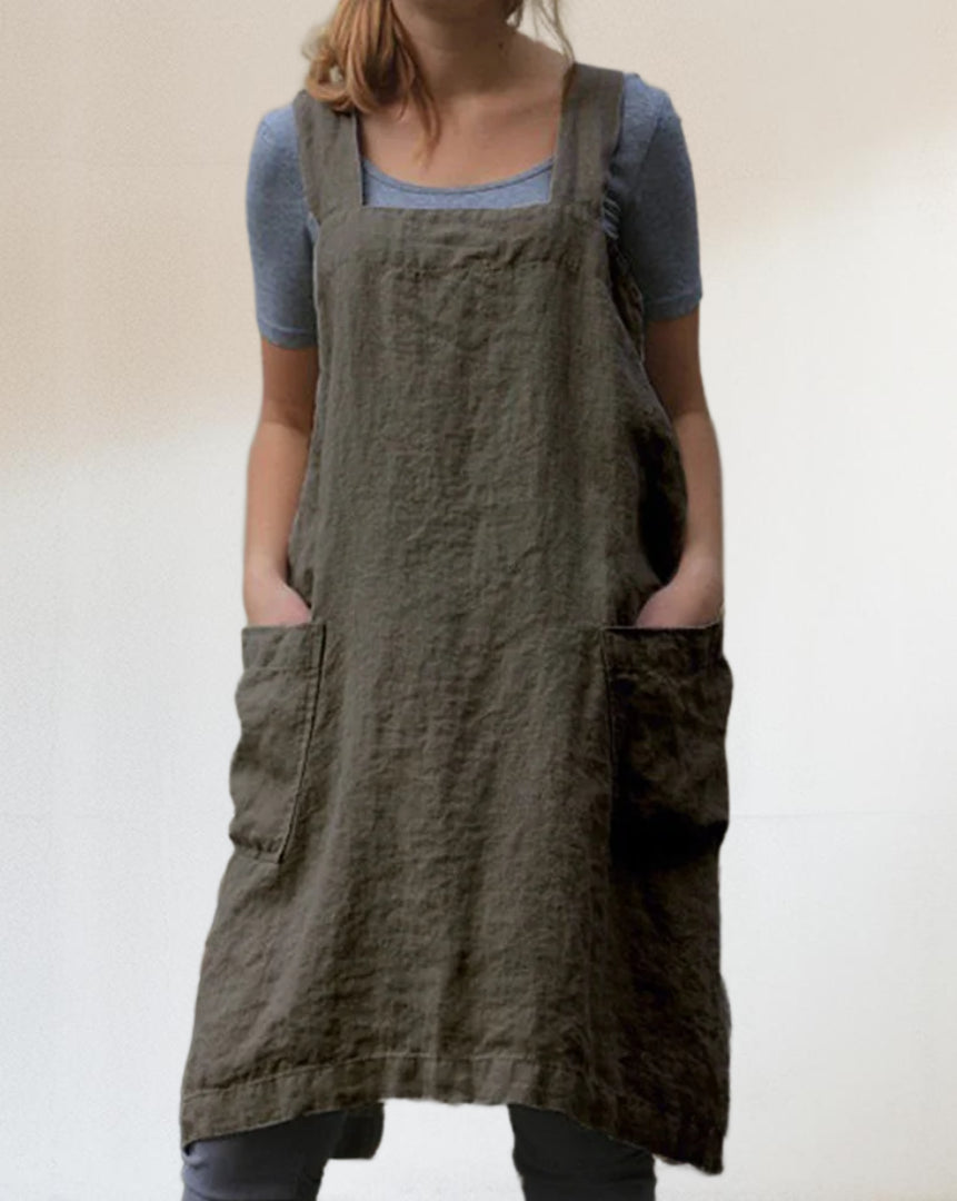 Women's Heathered Cross-Back Bib Apron