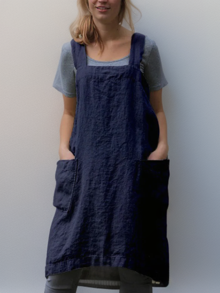 Women's Heathered Cross-Back Bib Apron