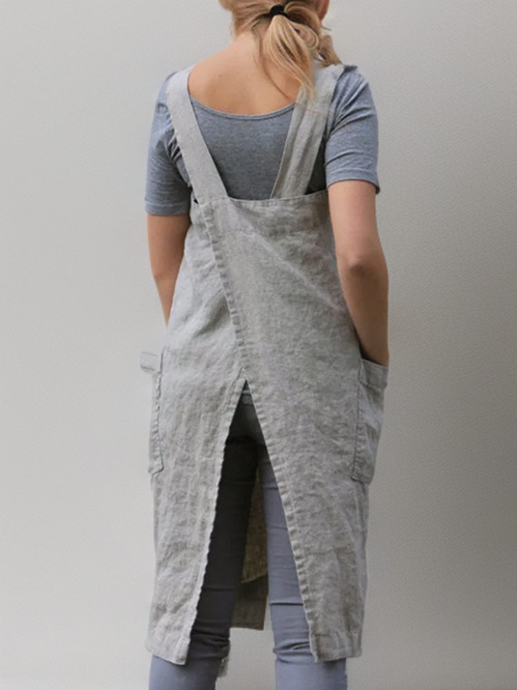 Women's Heathered Cross-Back Bib Apron