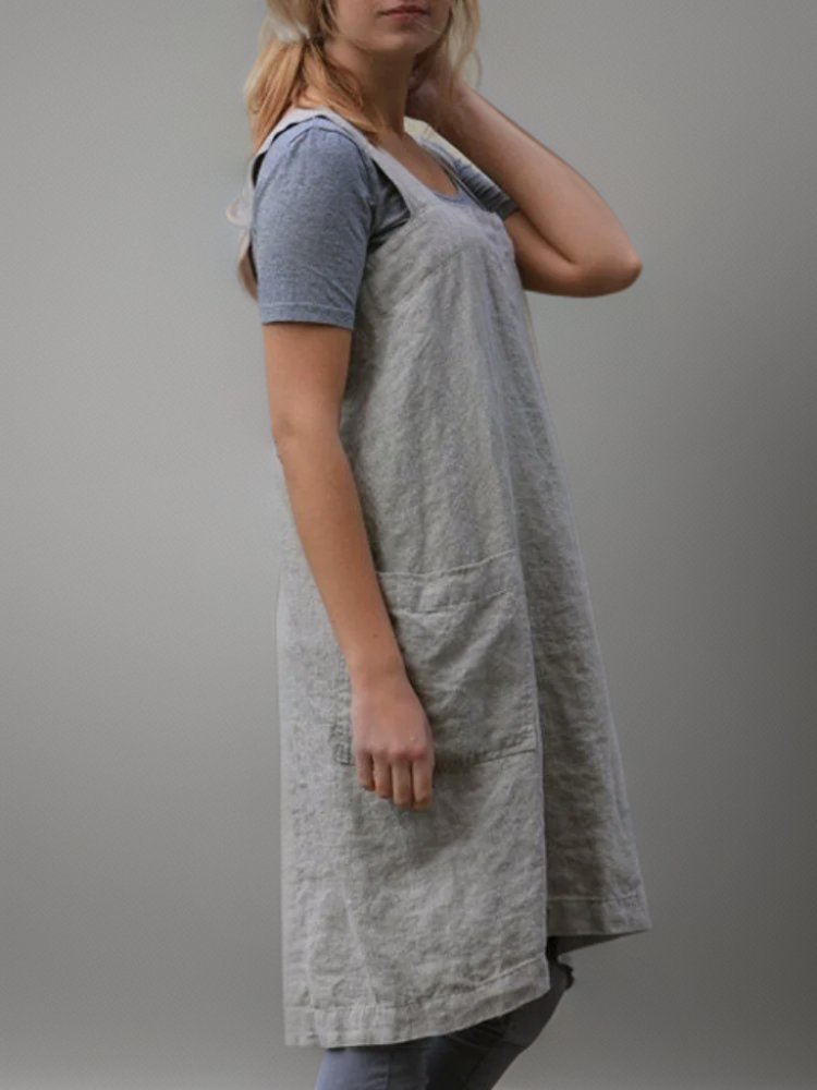 Women's Heathered Cross-Back Bib Apron