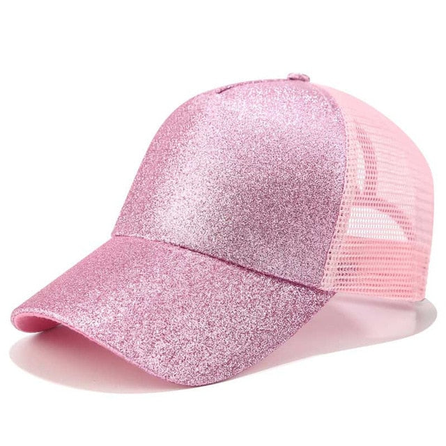 Women's High Ponytail Baseball Cap - Adjustable Sun Hat