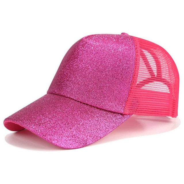 Women's High Ponytail Baseball Cap - Adjustable Sun Hat