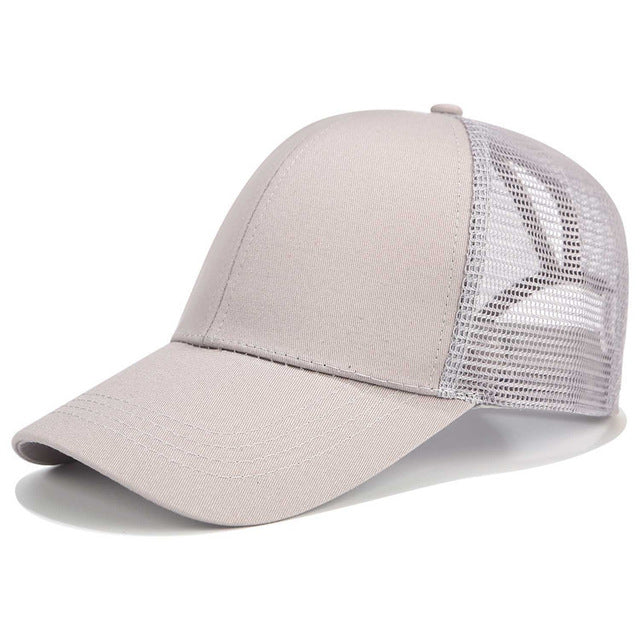 Women's High Ponytail Baseball Cap - Adjustable Sun Hat