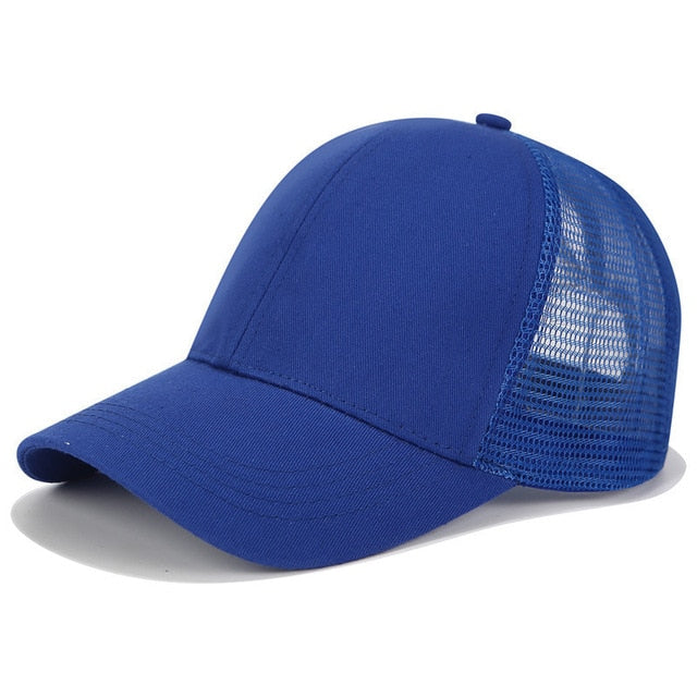 Women's High Ponytail Baseball Cap - Adjustable Sun Hat