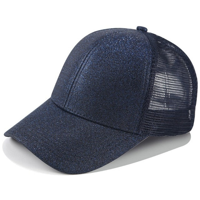 Women's High Ponytail Baseball Cap - Adjustable Sun Hat