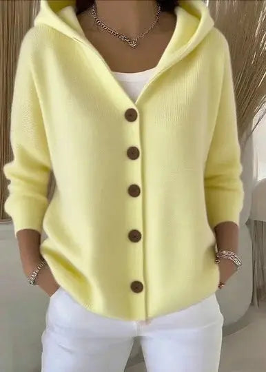 Women's Hooded Button-Front Cardigan