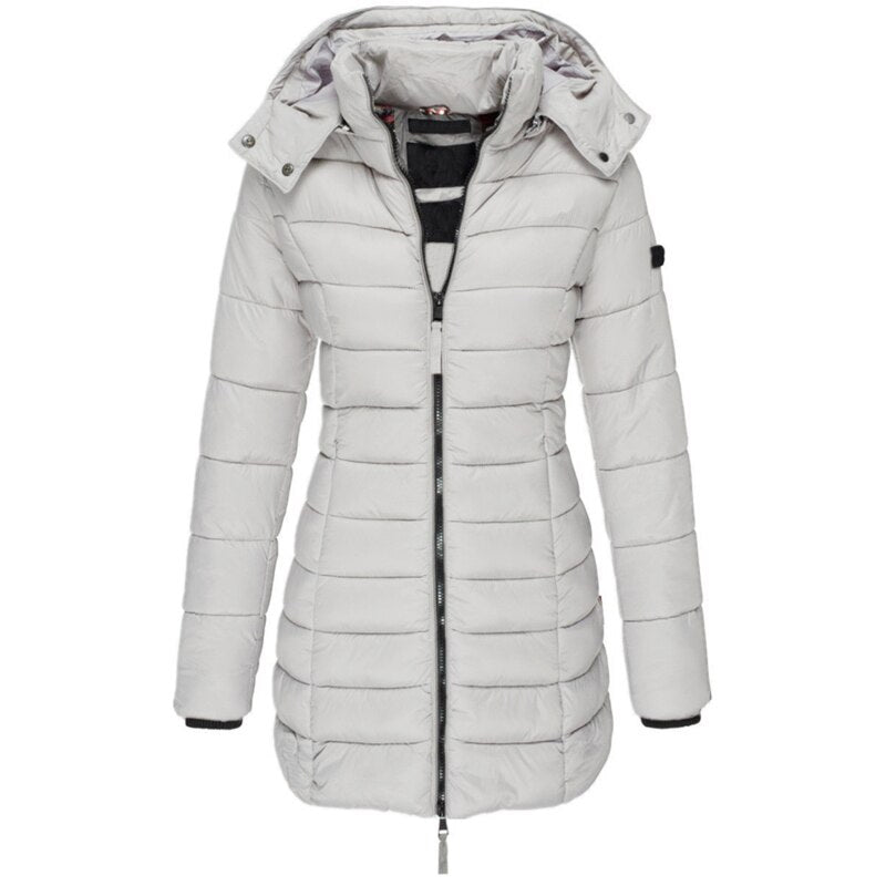 Women's Hooded Parka Coat – Stylish Long Winter Jacket