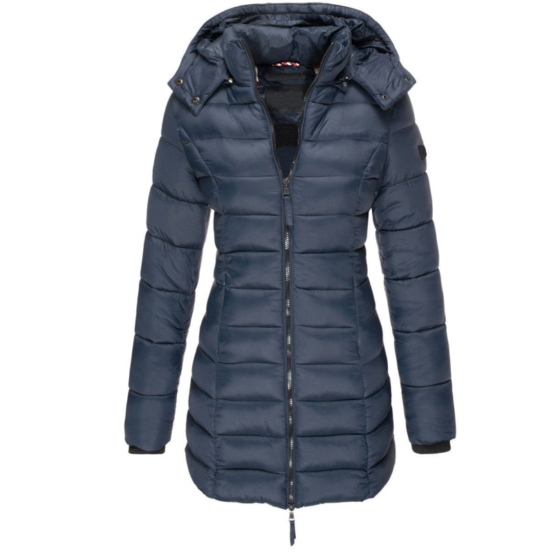Women's Hooded Parka Coat – Stylish Long Winter Jacket