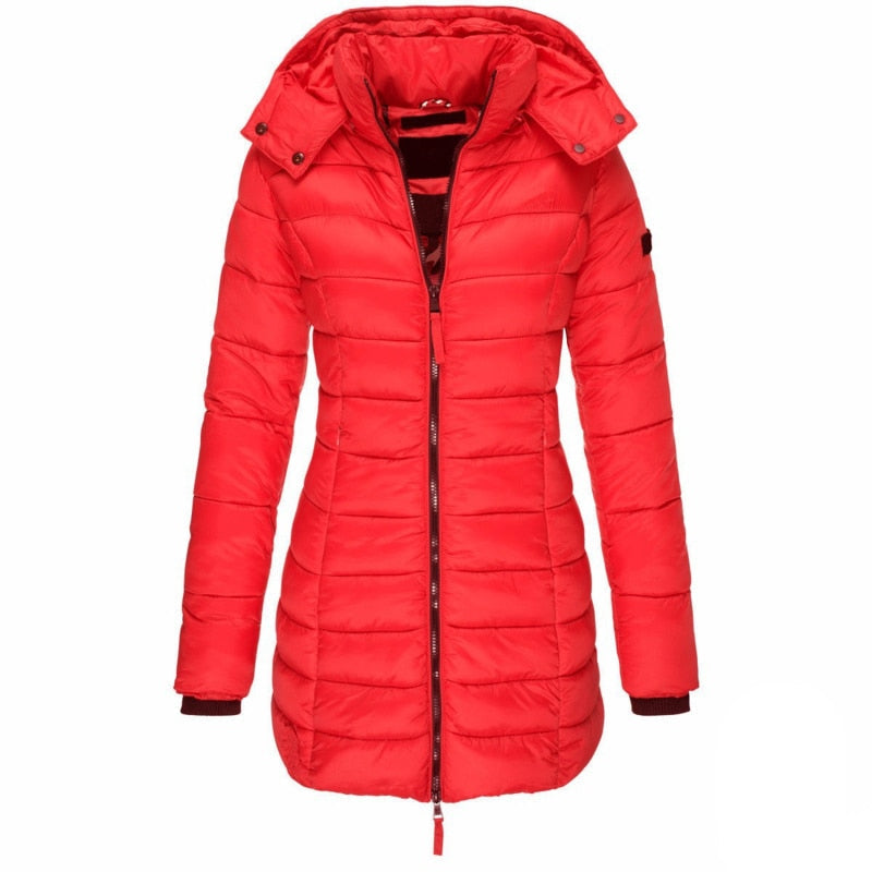 Women's Hooded Parka Coat – Stylish Long Winter Jacket