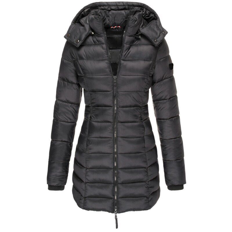 Women's Hooded Parka Coat – Stylish Long Winter Jacket