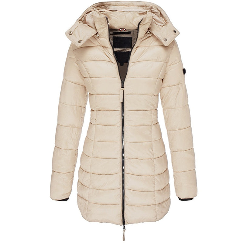 Women's Hooded Parka Coat – Stylish Long Winter Jacket