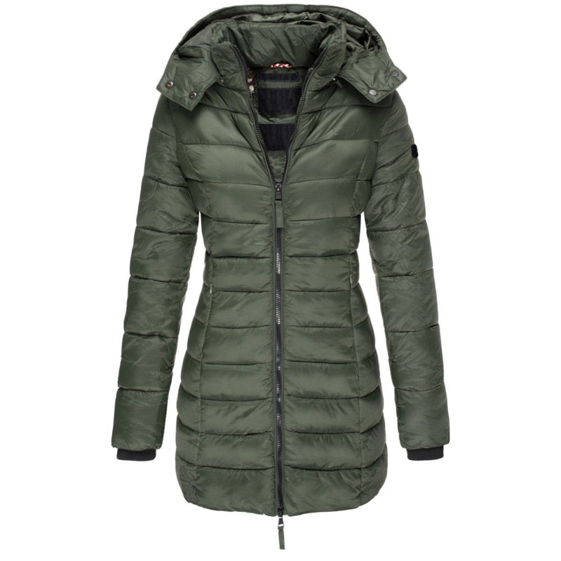 Women's Hooded Parka Coat – Stylish Long Winter Jacket