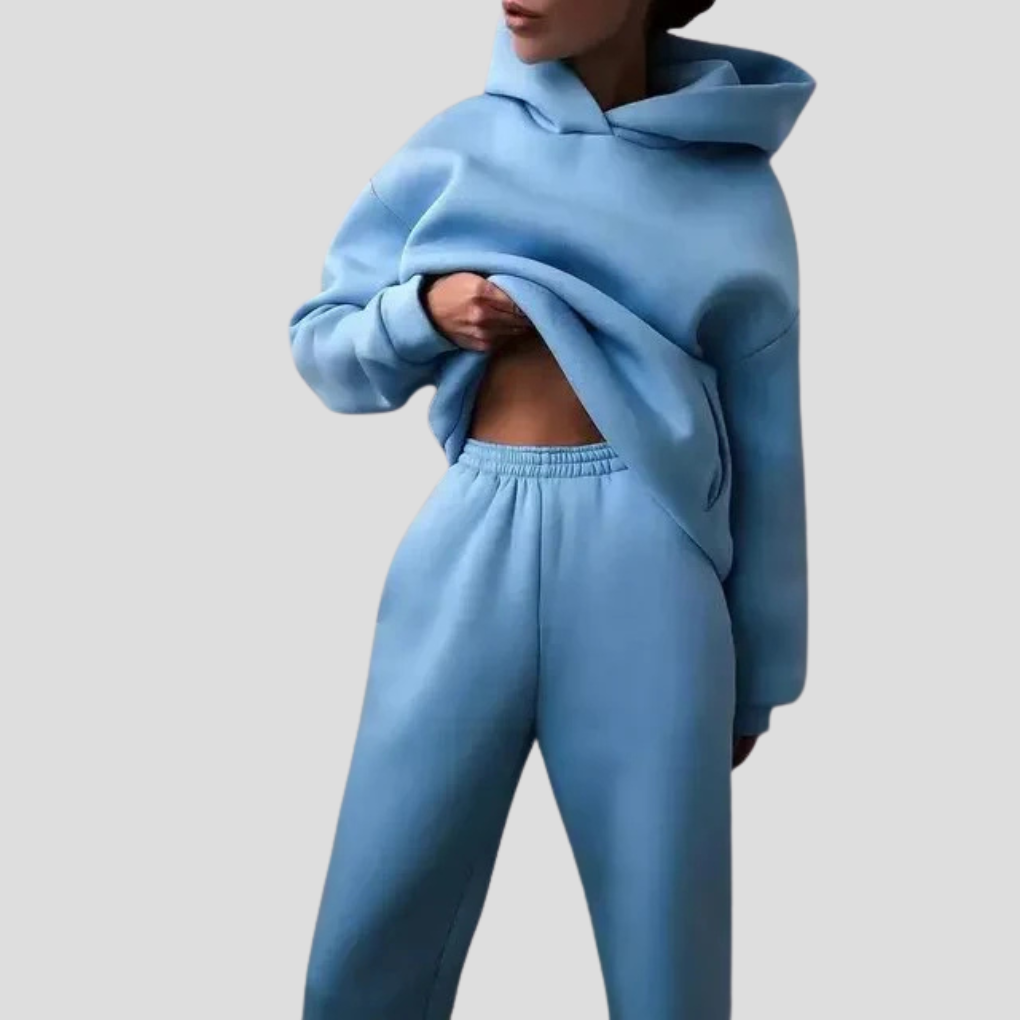 Women's Hoodie and Sweatpants Set – Comfortable Winter Loungewear