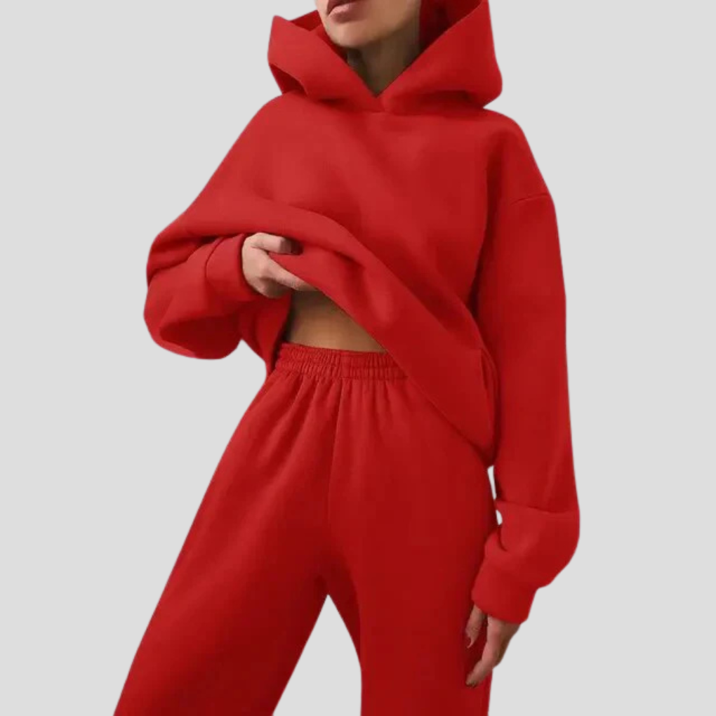 Women's Hoodie and Sweatpants Set – Comfortable Winter Loungewear