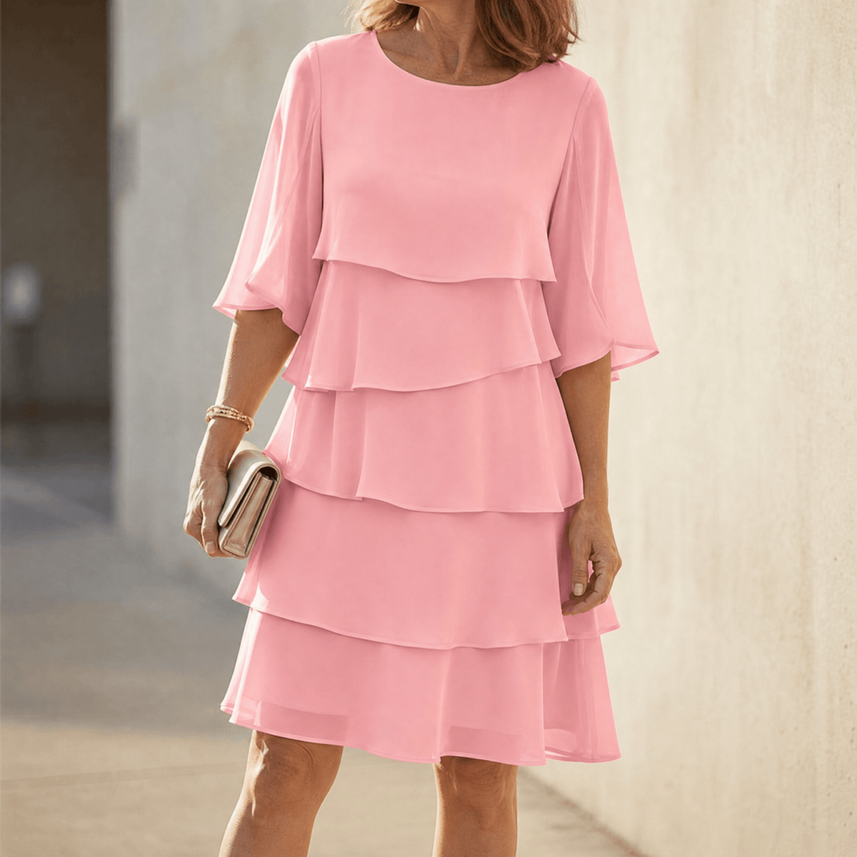 Women's Layered Ruffle Dress