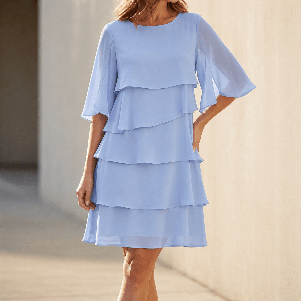 Women's Layered Ruffle Dress