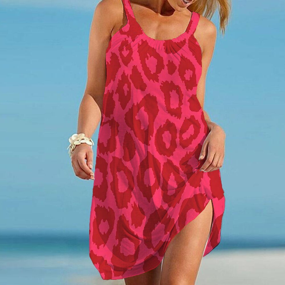 Women's Leopard Print Summer Dress