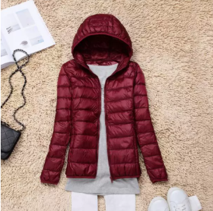 Women's Lightweight Hooded Padded Jacket