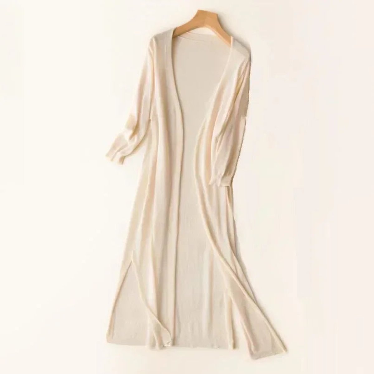 Women's Lightweight Open-Front Long Cardigan