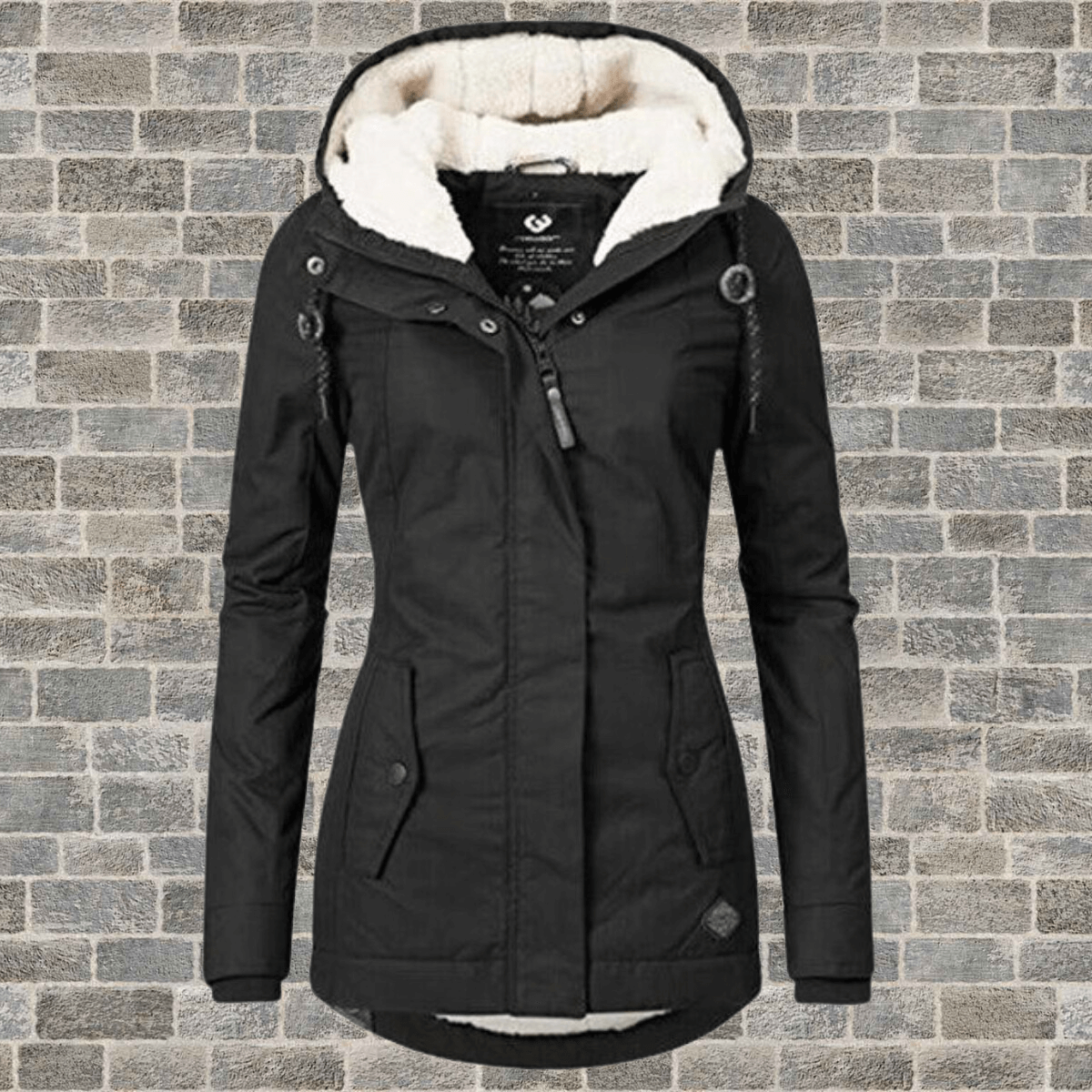 Women's Lined Winter Jacket – Warm with Pleat Details