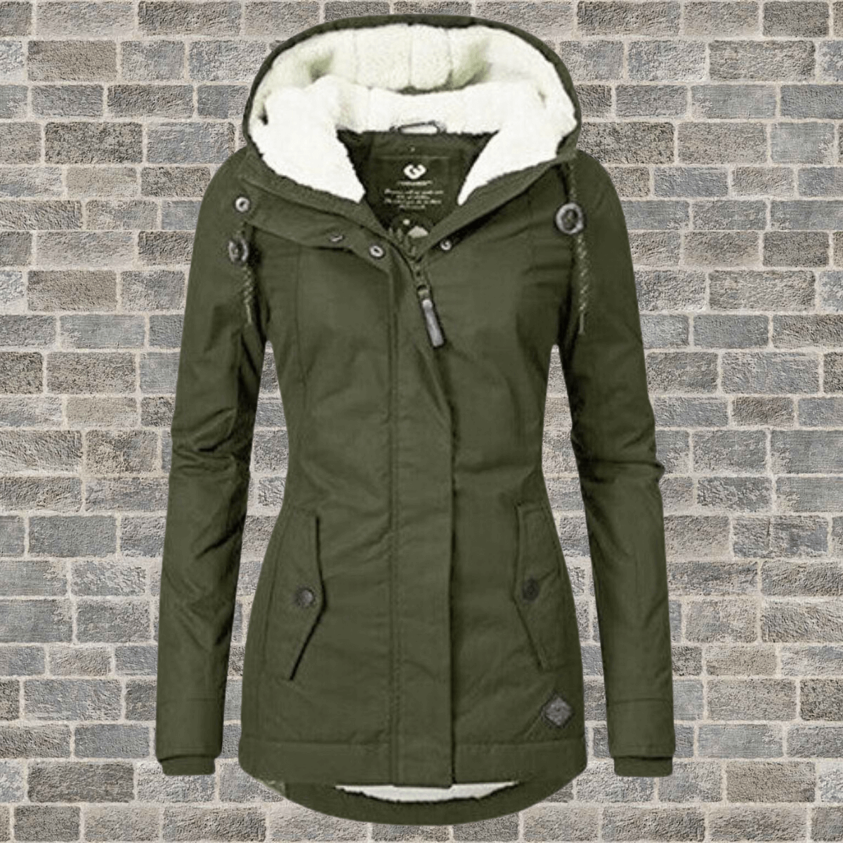 Women's Lined Winter Jacket – Warm with Pleat Details