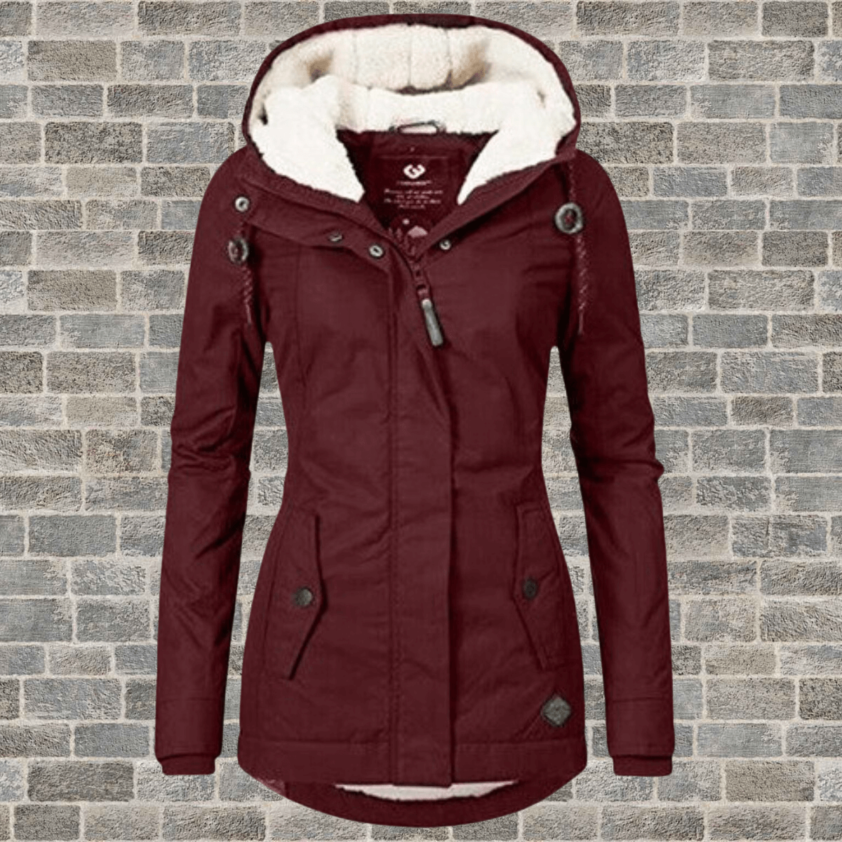 Women's Lined Winter Jacket – Warm with Pleat Details