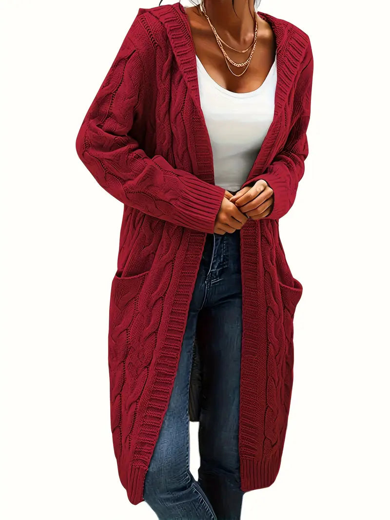 Women's Long Hooded Cardigan