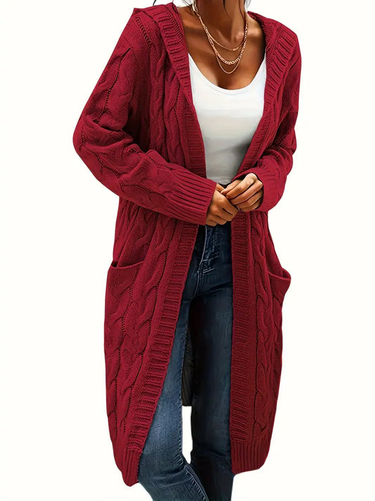 Women's Long Hooded Cardigan