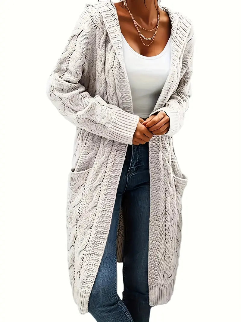 Women's Long Hooded Cardigan