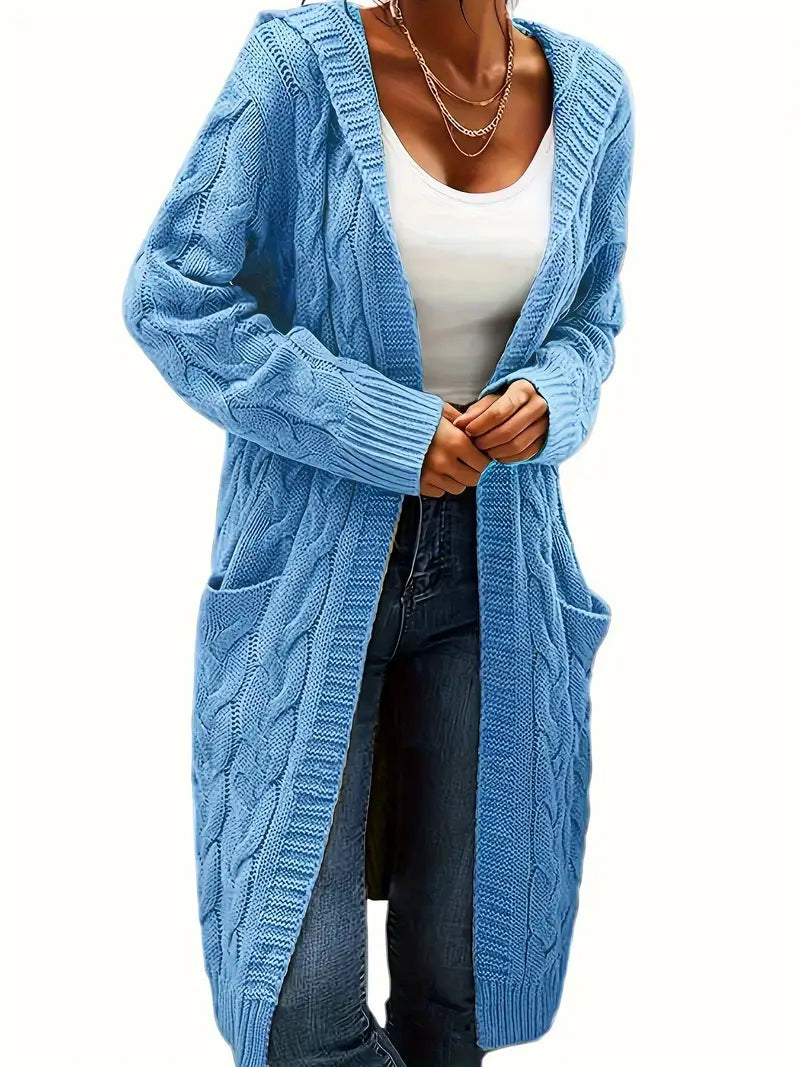 Women's Long Hooded Cardigan