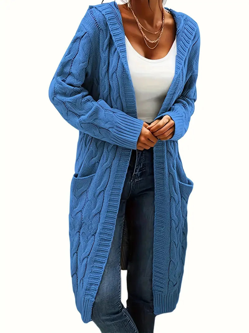Women's Long Hooded Cardigan