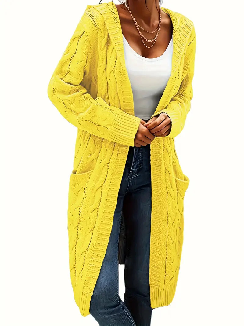 Women's Long Hooded Cardigan