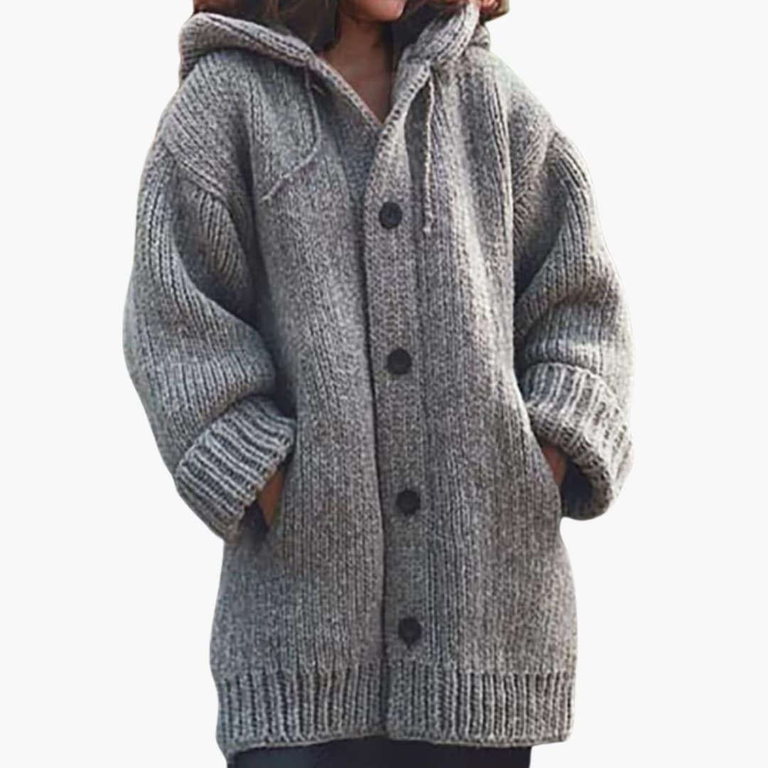 Women's Long Hooded Cardigan