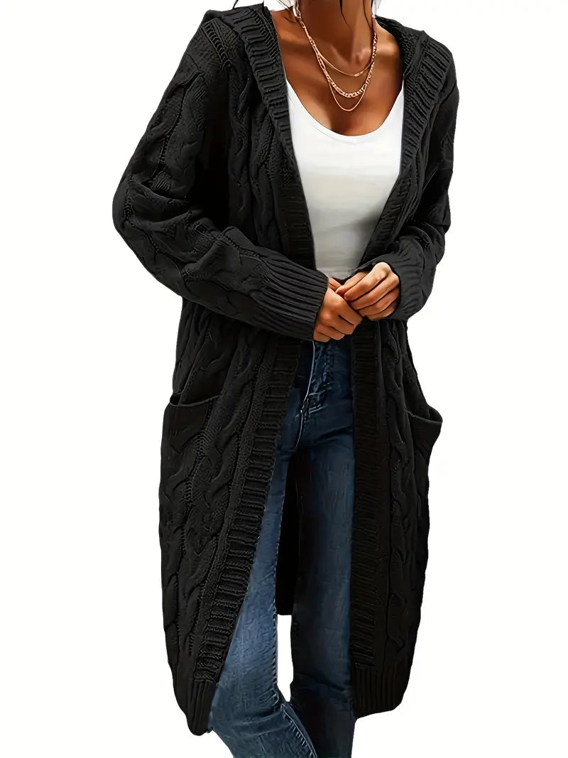 Women's Long Hooded Cardigan