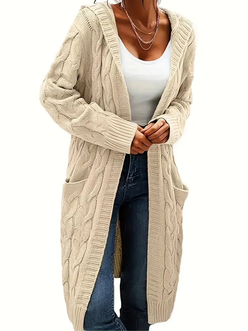 Women's Long Hooded Cardigan