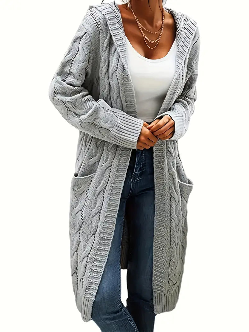 Women's Long Hooded Cardigan