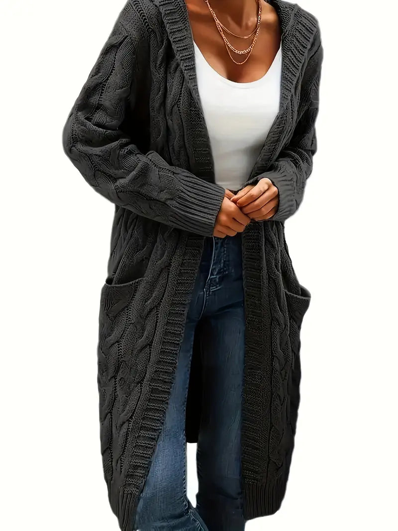 Women's Long Hooded Cardigan