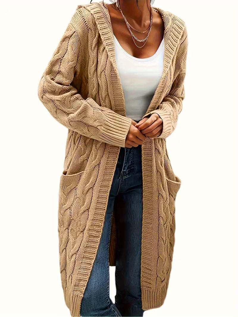 Women's Long Hooded Cardigan