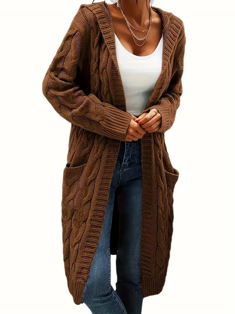 Women's Long Hooded Cardigan