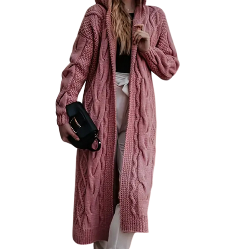 Women's Long Hooded Cardigan