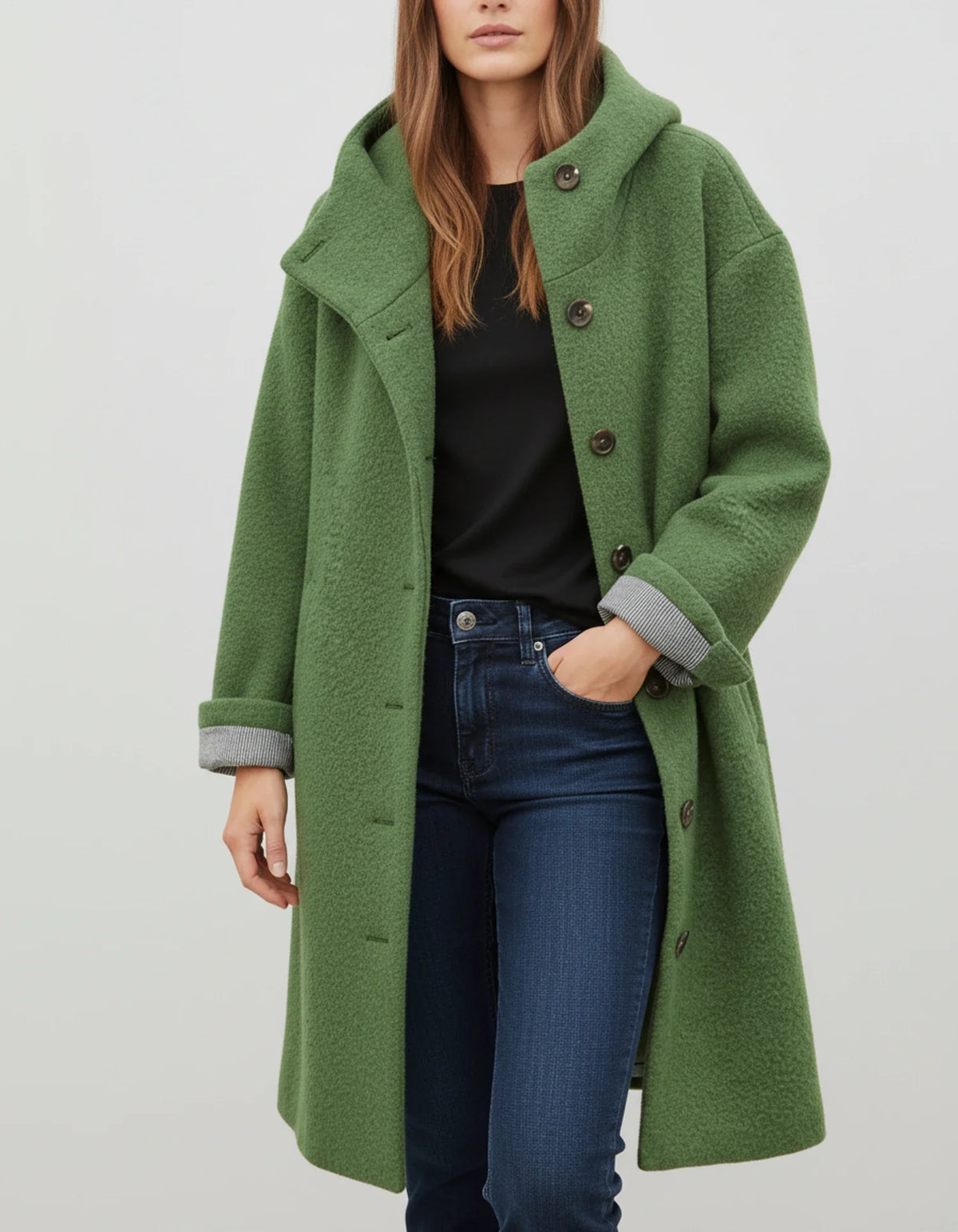 Women's Long Hooded Coat
